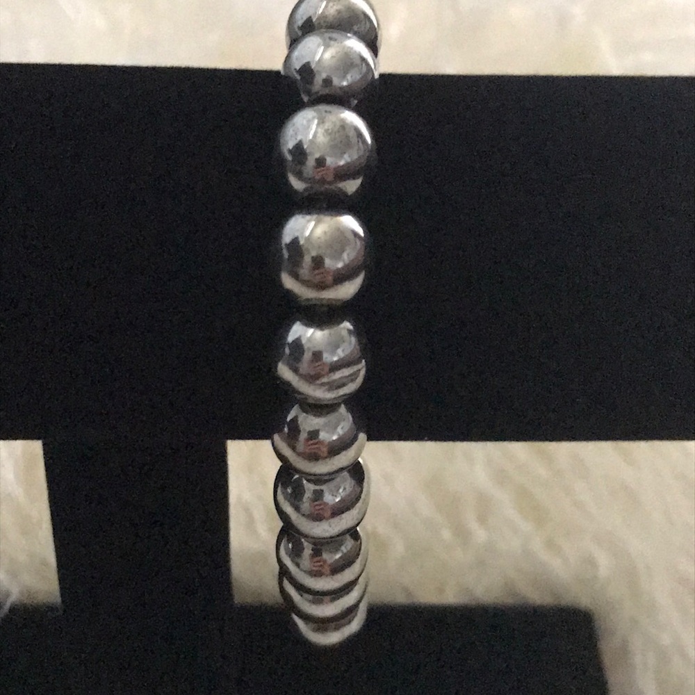 Bracelet silver metal balls